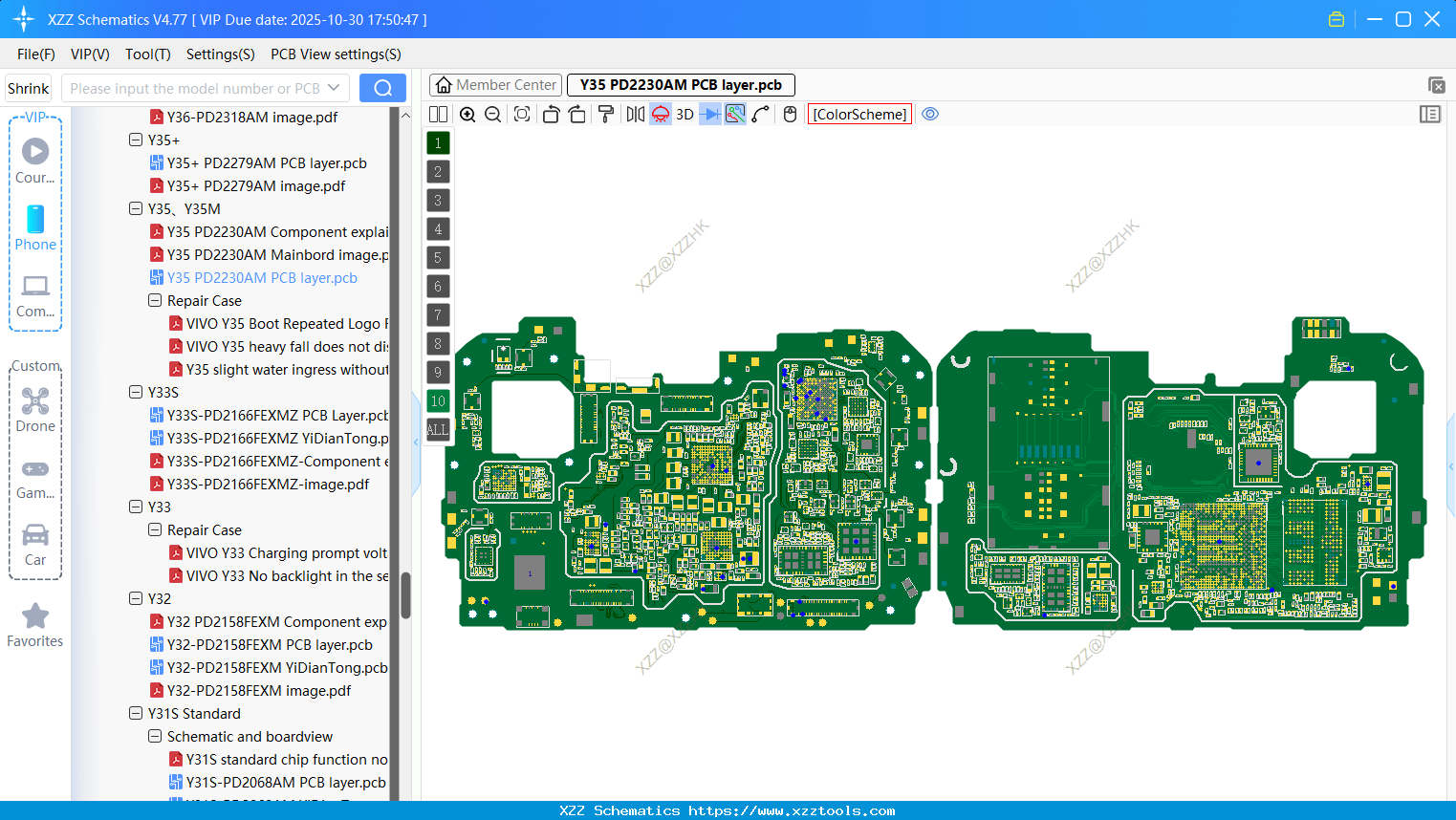 VIVO Y35 PD2230AM PCB Layer